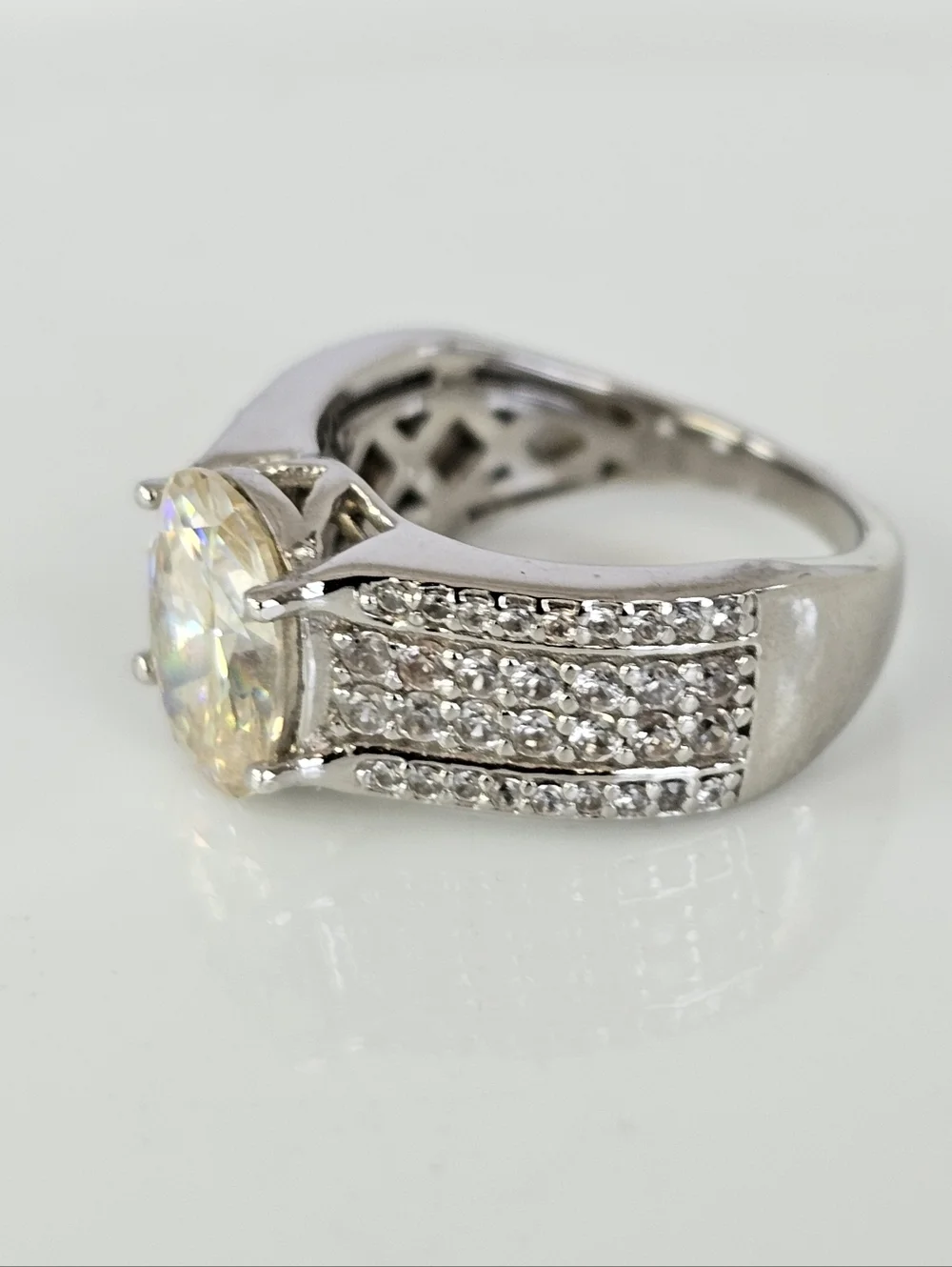 Rare Strontium Titanate & Zircon Ring Sterling Silver Size 6! - Picture 3 of 8